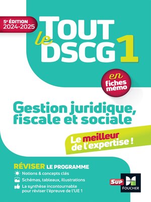 cover image of Tout le DSCG 1--Gestion juridique fiscale et sociale--2024-2025--Révision